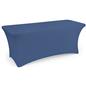 Navy blue stretch table cloth with lightweight design 