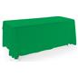 Kelly green 3-sided event table cloth in machine washable fabric