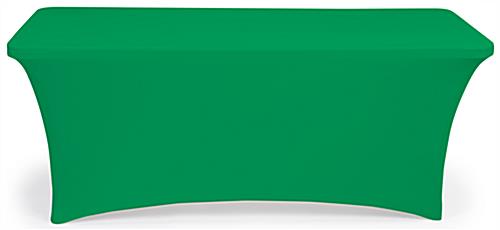 Kelly green stretch table cloth with seamless design 