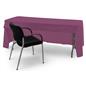 Purple open back tablecloth with room for a presenter