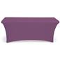 Purple stretch table cloth for 6 foot tabletops