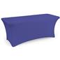 Royal blue stretch table cloth with flame retardant fabric