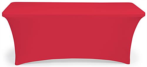 Red stretch table cloth with seamless design