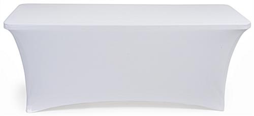 White stretch table cloth with seamless design 