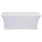 White stretch table cloth with seamless design 
