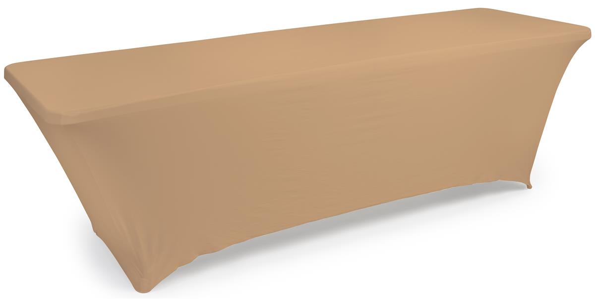 Tan stretch table cloth 