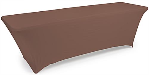 Brown stretch table cloth 