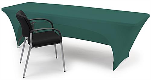 Stretch table cloth measures 29 inches wide 