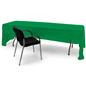 Kelly green open back tablecloth with easy access to extra supplies