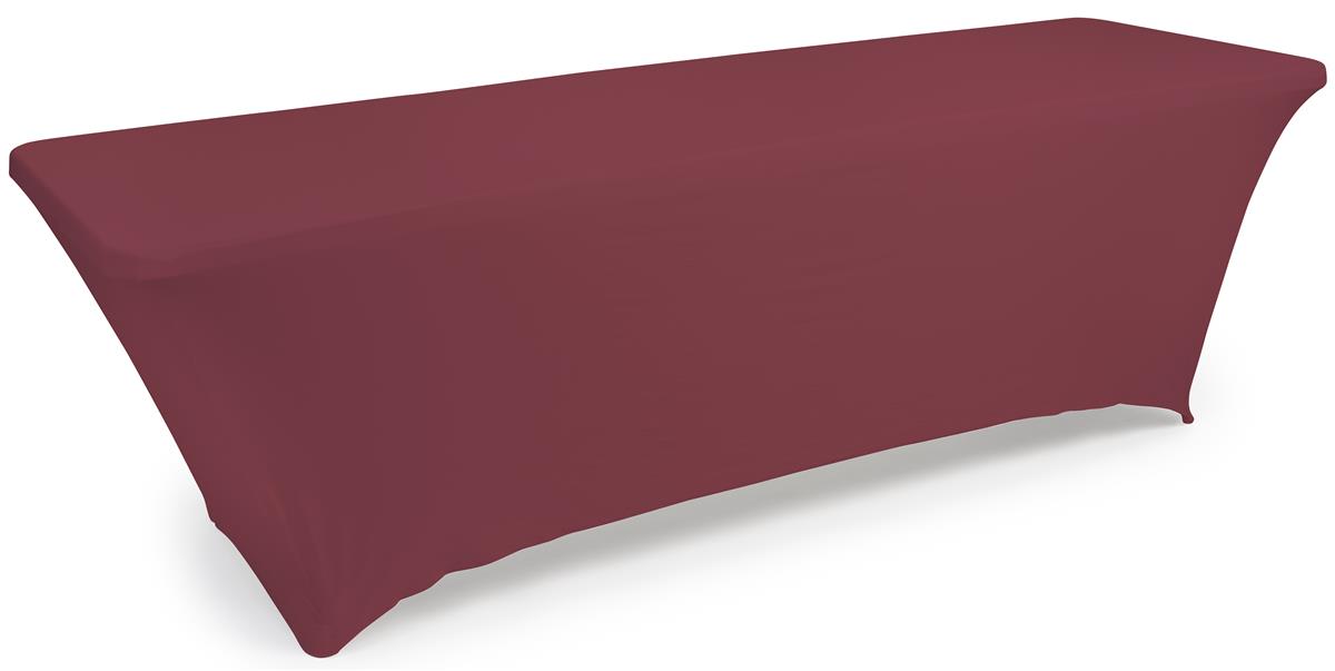 Burgundy stretch table cloth 