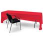 Red open back tablecloth with easy access to extra supplies