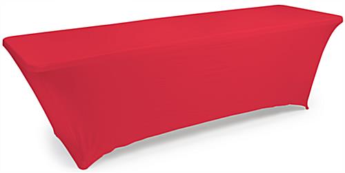 Red stretch table cloth
