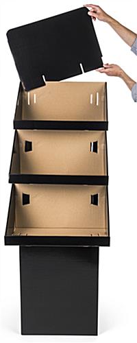 Bin Display with Black Exterior