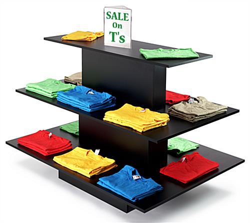 black retail display table