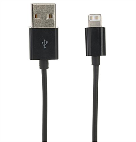 5-pack apple lightning short charging cords, black