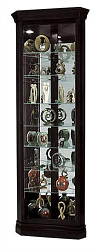 black corner curio cabinet