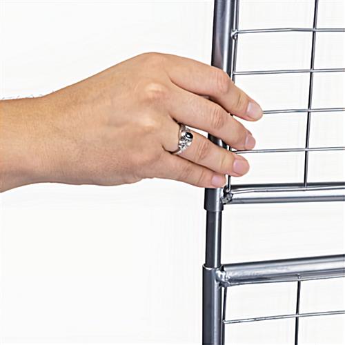 Assembly is as easy as sliding a smaller pole into a bigger one