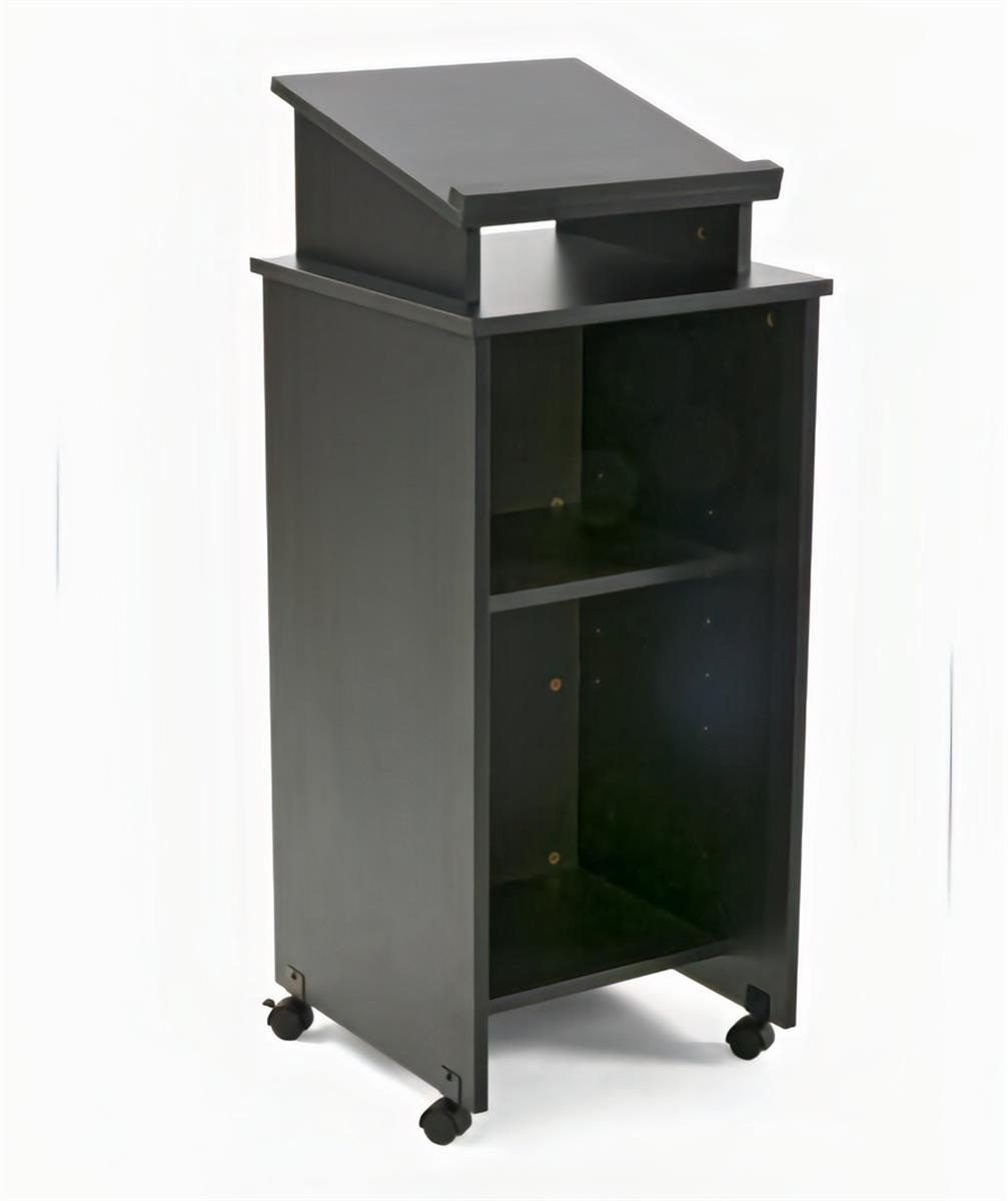 Wheeled Floor Standing Podium Adjustable Shelf Post Up Stand