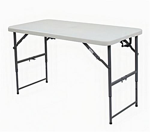 Adjustable 4' folding table
