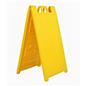 Double sided outdoor a-frame sign stand in yellow