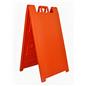 Double sided outdoor a-frame sign stand in orange