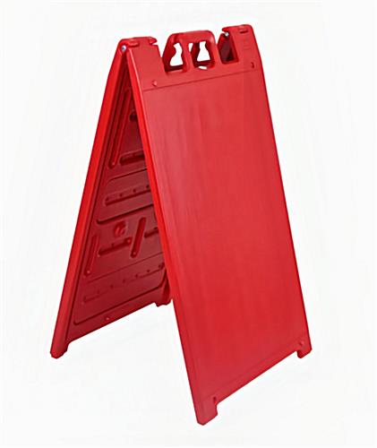Double sided outdoor a-frame sign stand in red