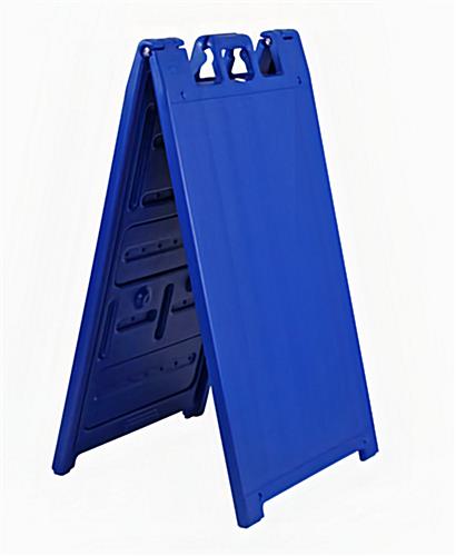 Double sided outdoor a-frame sign stand in blue
