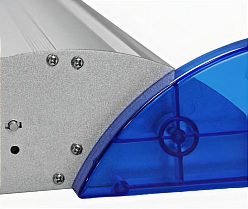 Banner stand end caps in various colors