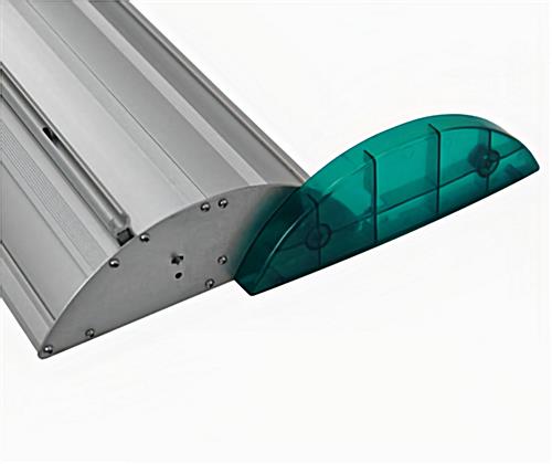 Banner stand end caps in various colors