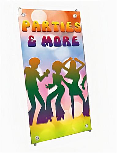 Custom 10"x17.5" printed x-frame banner for tables