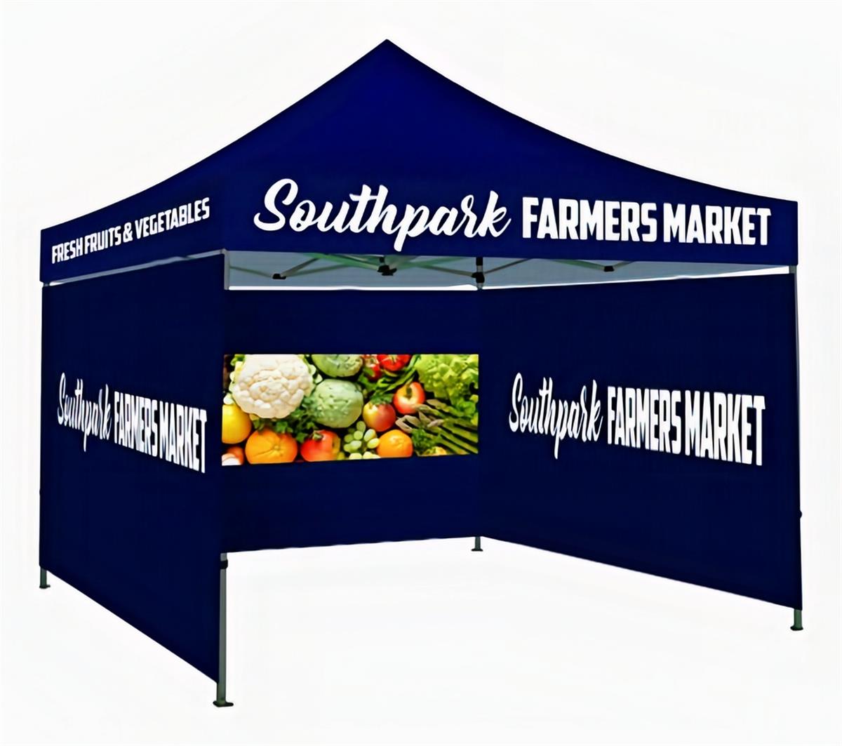 Canopy Tent Sidewalls Custom Printed Post Up Stand