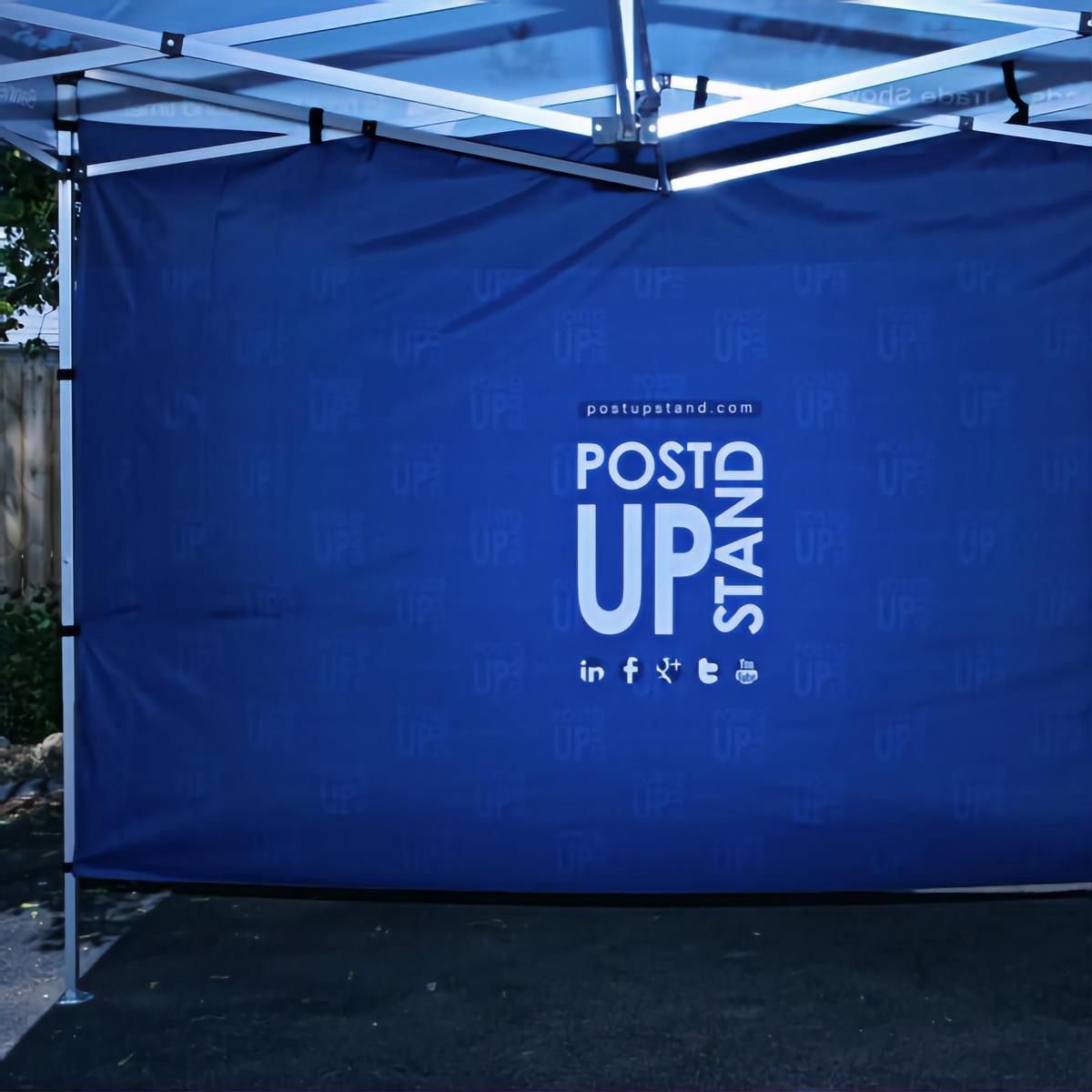 Canopy Tent Sidewalls Custom Printed Post Up Stand