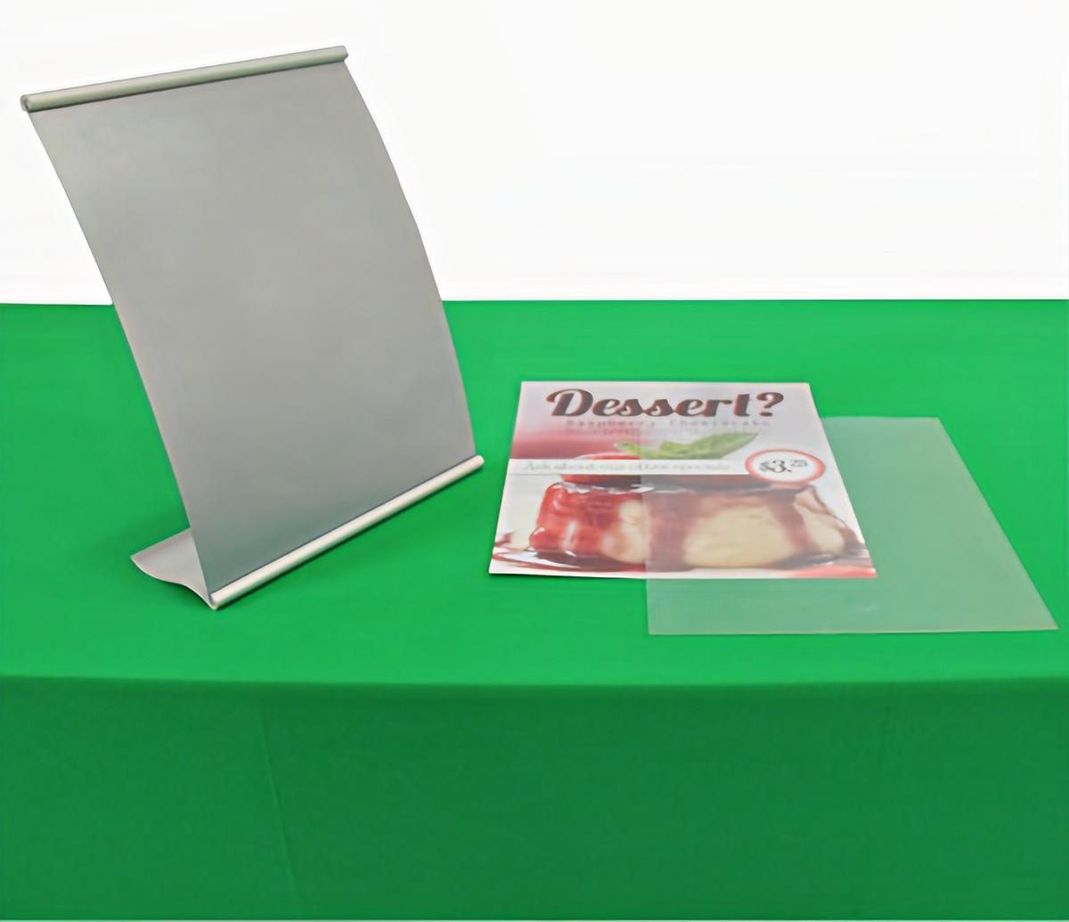 Designer Curved Table Top Sign Holder Complete Unit