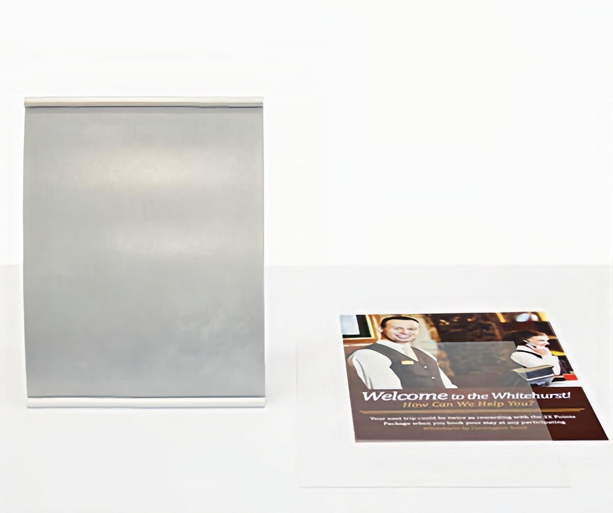 Designer Curved Table Top Sign Holder Complete Unit