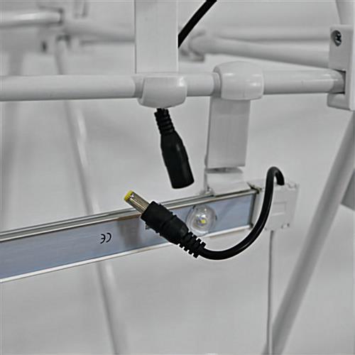 Each ladder light plugs into the light panel next to it