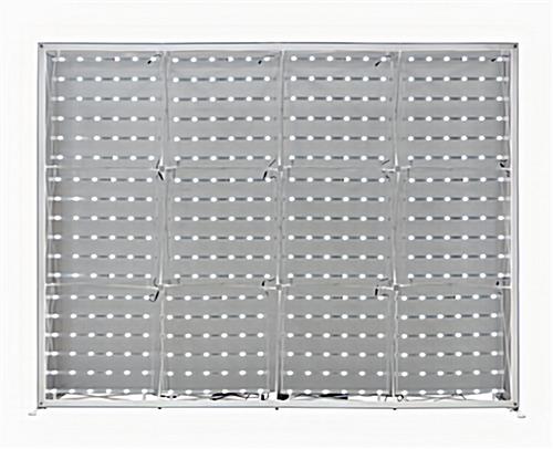 10' LUX pop-up lightbox without graphic showing the frame and LED ladder lights