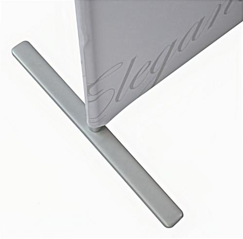 Two aluminum feet stabilize the display