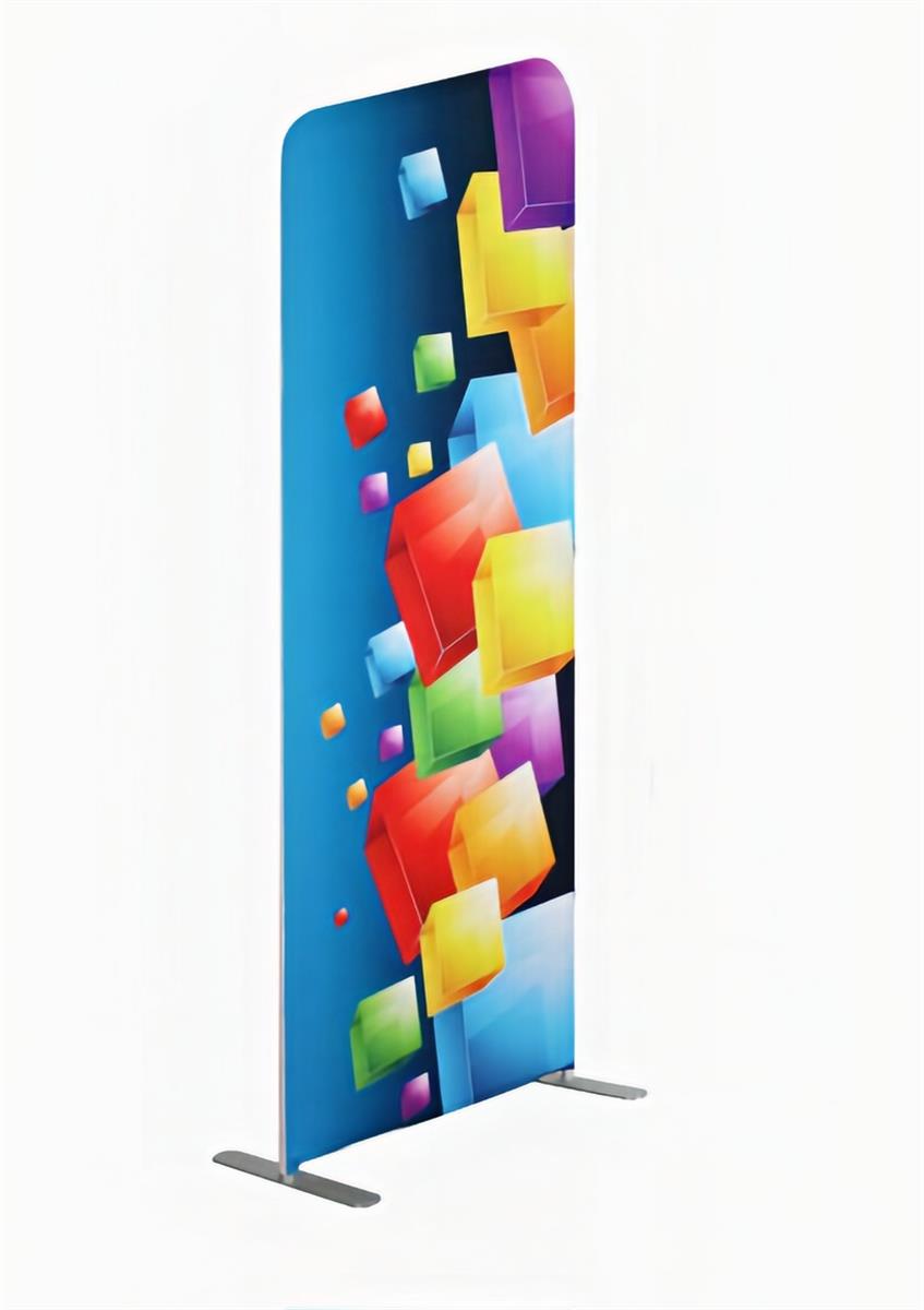 Angled Tension Fabric Banner 39" Wide Post Up Stand