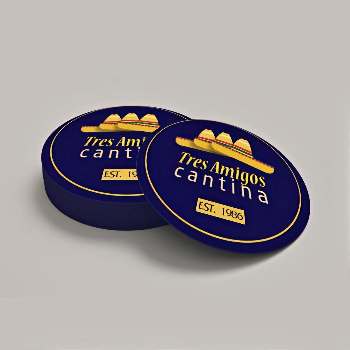 Custom Drink Coasters Round Printed Restaurant & Bar Coasters
