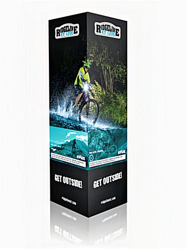High rise trade show display tower with custom graphics