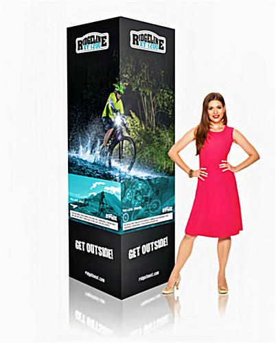 High rise trade show display tower with custom graphics