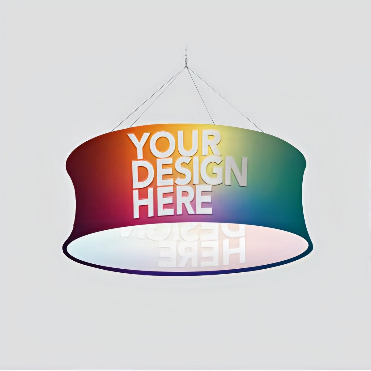 Round Trade Show Hanging Banner Graphics Only Post Up Stand