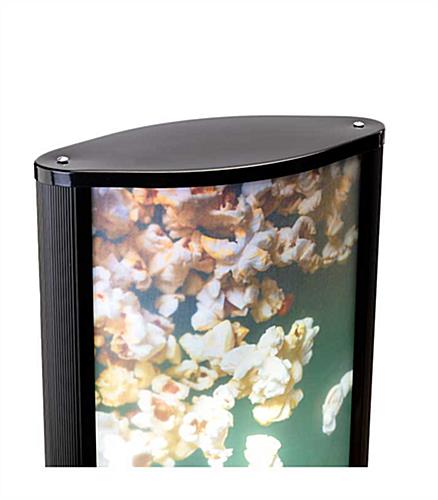 Floor standing rotating LED light box with printed graphics