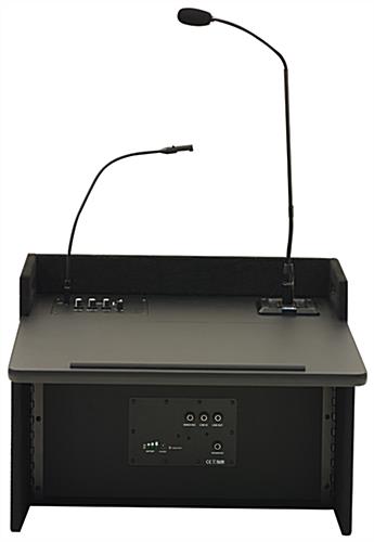 Lightweight podium with mic and speaker