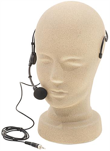 Headworn microphone for Anchor Audio systems with connector plug
