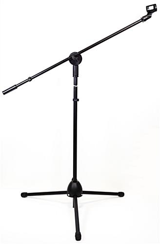 This collapsible floor microphone easily adjusts from 36 to 63" in height with the twist of a knob