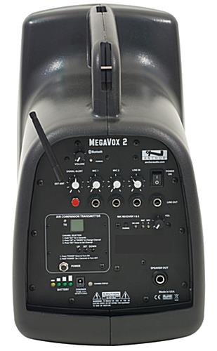 Portable pa system with wireless mic and one megavox speaker