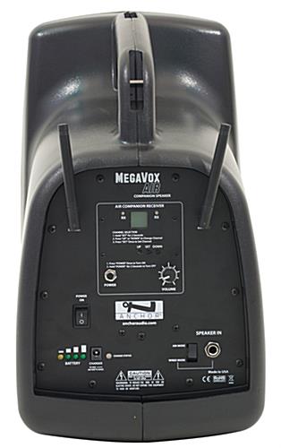 Portable pa system with wireless mic and one megavox air speaker
