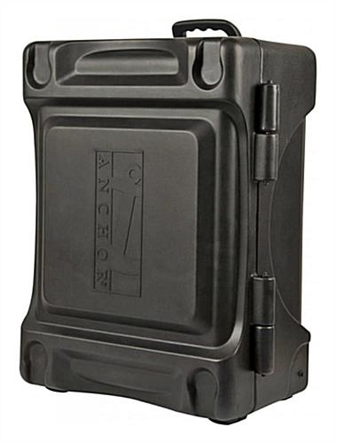Carrying case with foam for AAMV2DPAS speakers with hinged door and latches 