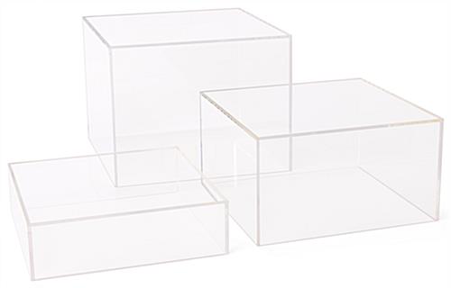 Clear Acrylic Cubes with Nesting Design 